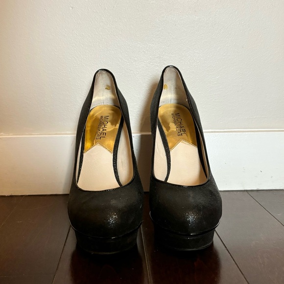 Michael Kors glitter sparkle black heels - Picture 2 of 6
